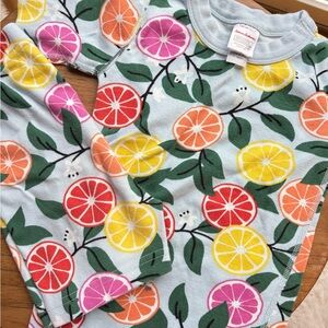 Hanna Andersson Citrus Shorts and Tee Pajama Set